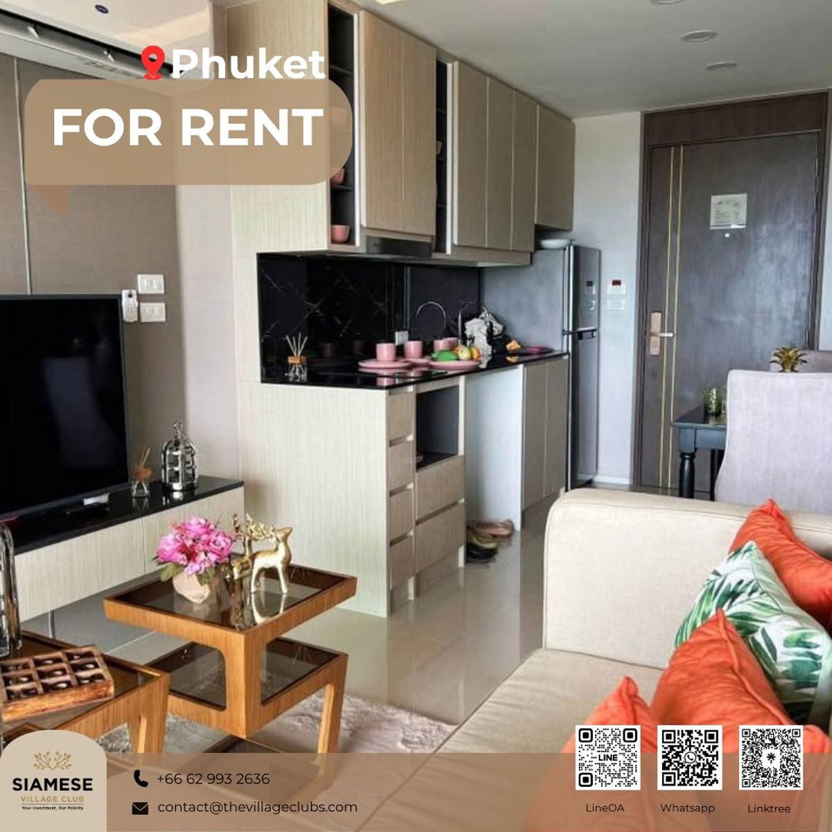 ให้เช่าคอนโดภูเก็ต : The Condominium in Phuket (Surin Area) for Rent!