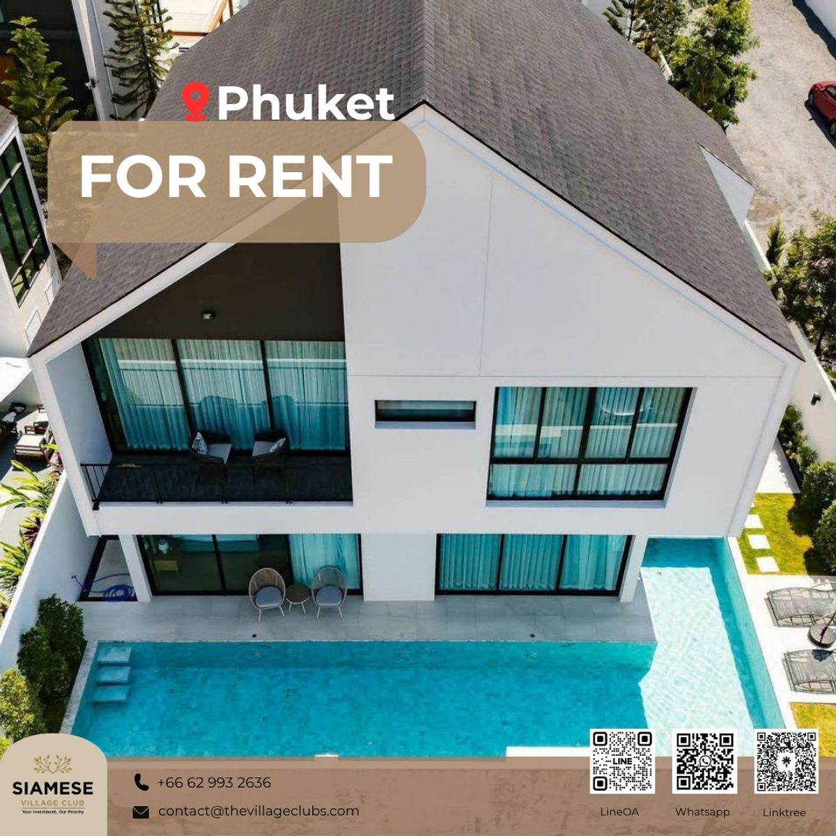 ให้เช่าภูเก็ต : New Luxury Villa for Rent in Pasak – Thalang, Phuket