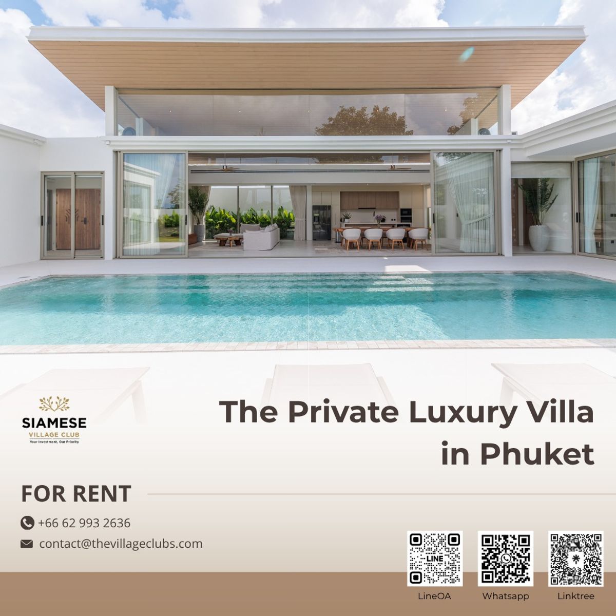 ให้เช่าภูเก็ต : 4 Bedrooms villa for Rent in Phuket.