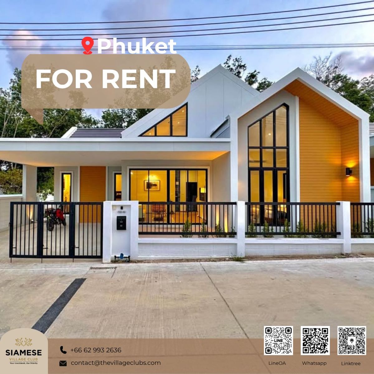 ให้เช่าบ้านภูเก็ต : Nordic-Style Single House for Rent in Phuket.