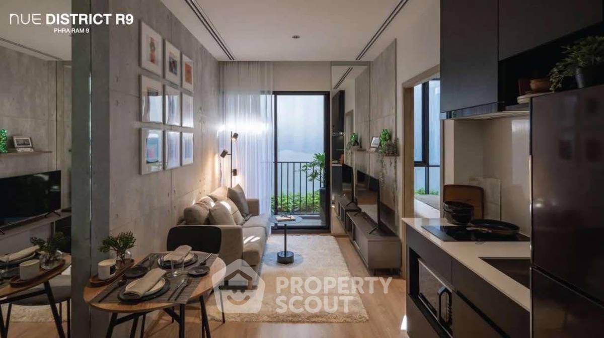 For SaleCondoRama9, Petchburi, RCA : 1-BR Condo at Nue District R9 near MRT Phra Ram 9