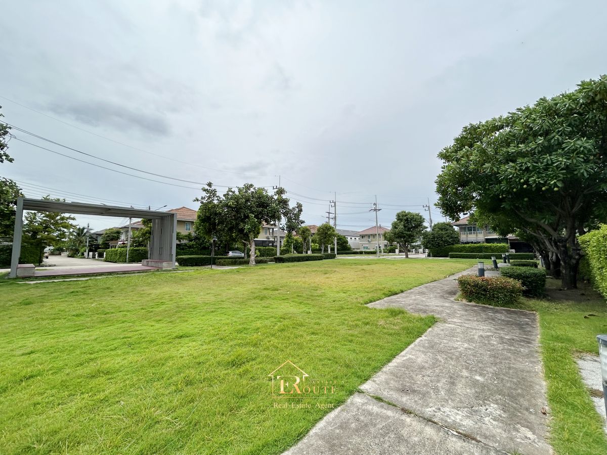 For SaleHousePathum Thani,Rangsit, Thammasat : Twin house for sale, The Platon Chaeng Wattana-Ratchaphruek, 44.9 sq.w., behind the road near 345 Bang Khu Temple, Pathum Thani Temple