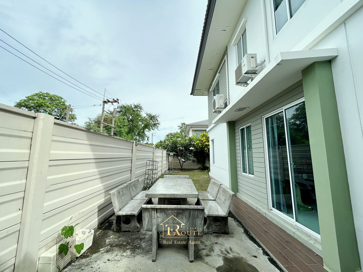 For SaleHousePathum Thani,Rangsit, Thammasat : Twin house for sale, The Platon Chaeng Wattana-Ratchaphruek, 44.9 sq.w., behind the road near 345 Bang Khu Temple, Pathum Thani Temple