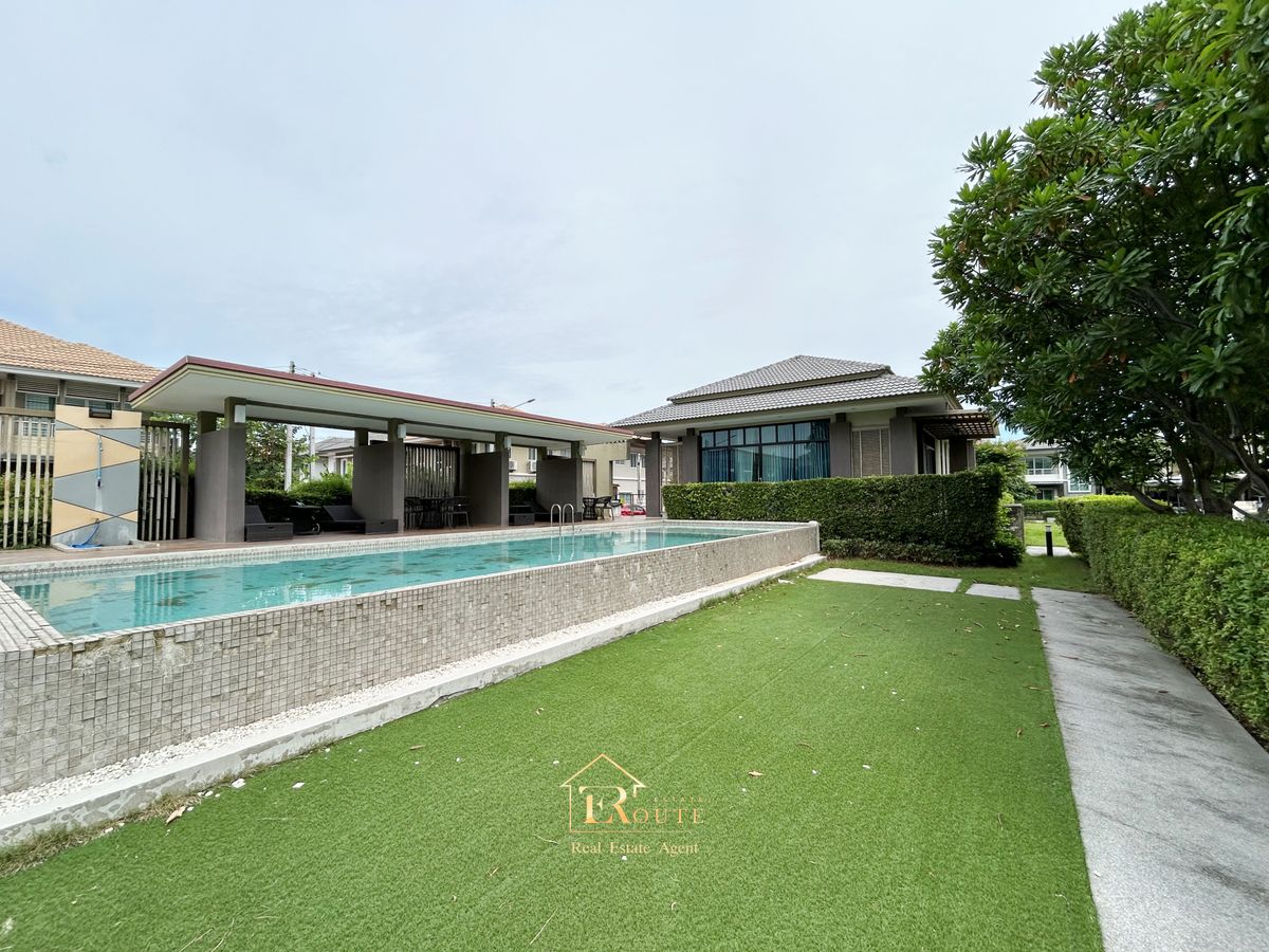 For SaleHousePathum Thani,Rangsit, Thammasat : Twin house for sale, The Platon Chaeng Wattana-Ratchaphruek, 44.9 sq.w., behind the road near 345 Bang Khu Temple, Pathum Thani Temple