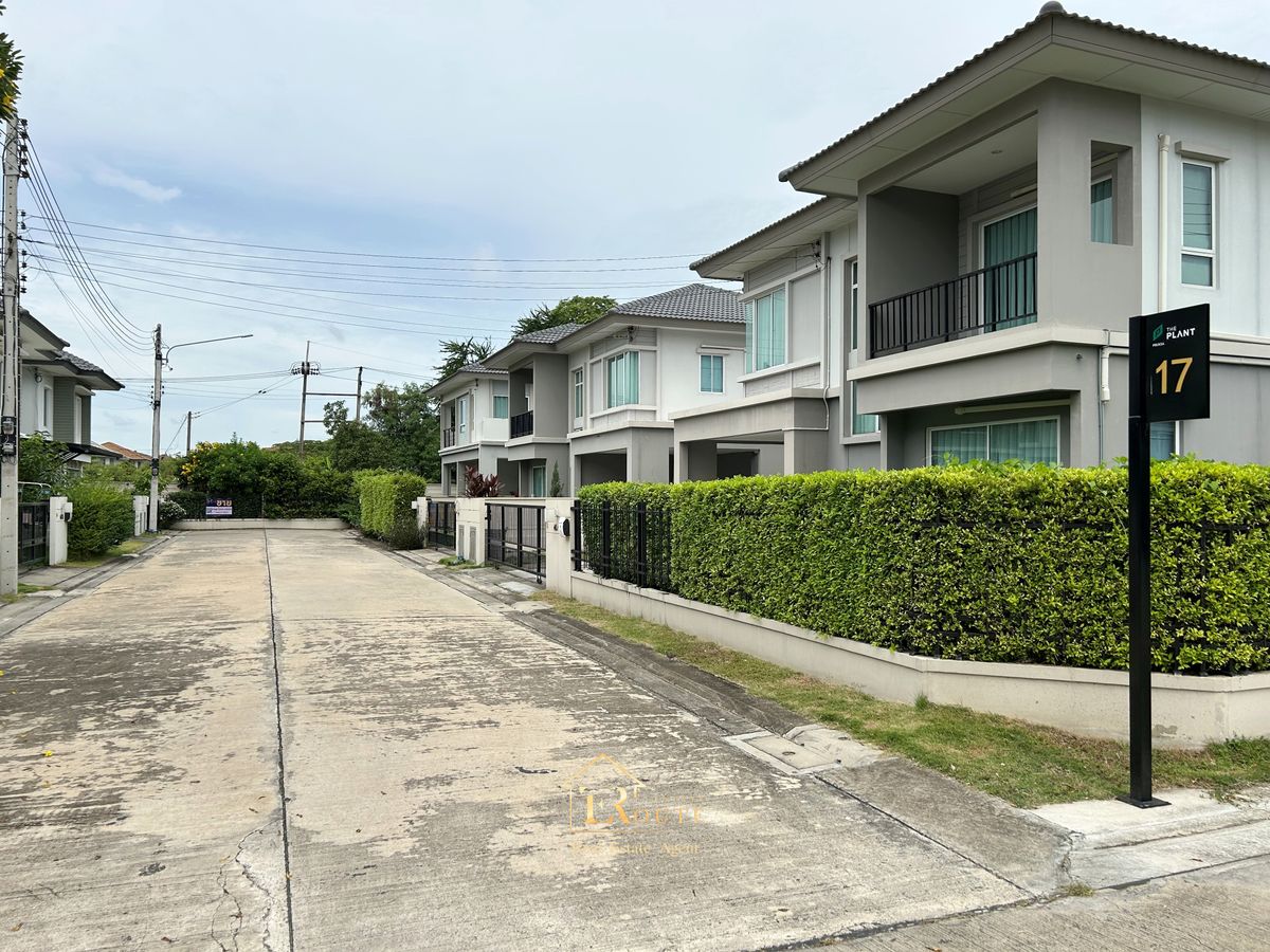 For SaleHousePathum Thani,Rangsit, Thammasat : Twin house for sale, The Platon Chaeng Wattana-Ratchaphruek, 44.9 sq.w., behind the road near 345 Bang Khu Temple, Pathum Thani Temple