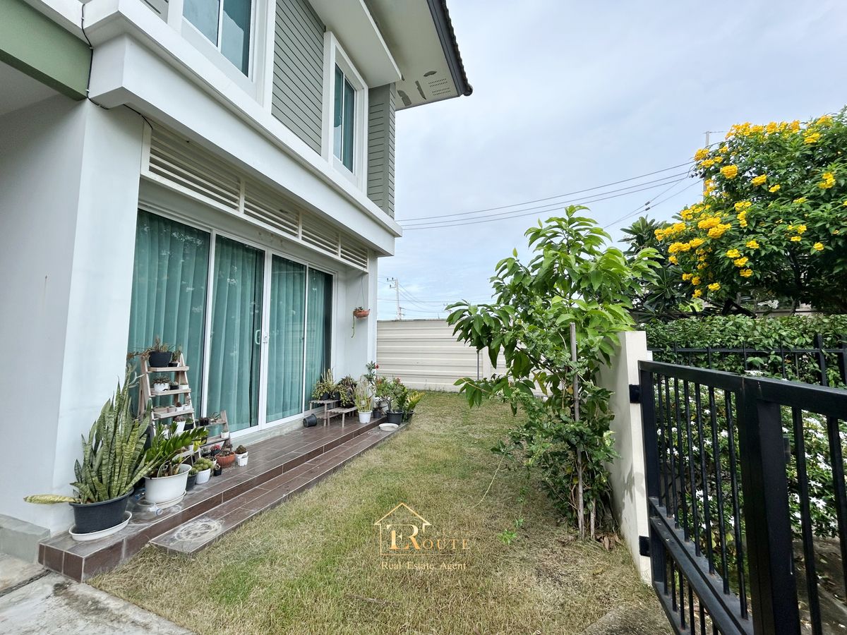 For SaleHousePathum Thani,Rangsit, Thammasat : Twin house for sale, The Platon Chaeng Wattana-Ratchaphruek, 44.9 sq.w., behind the road near 345 Bang Khu Temple, Pathum Thani Temple