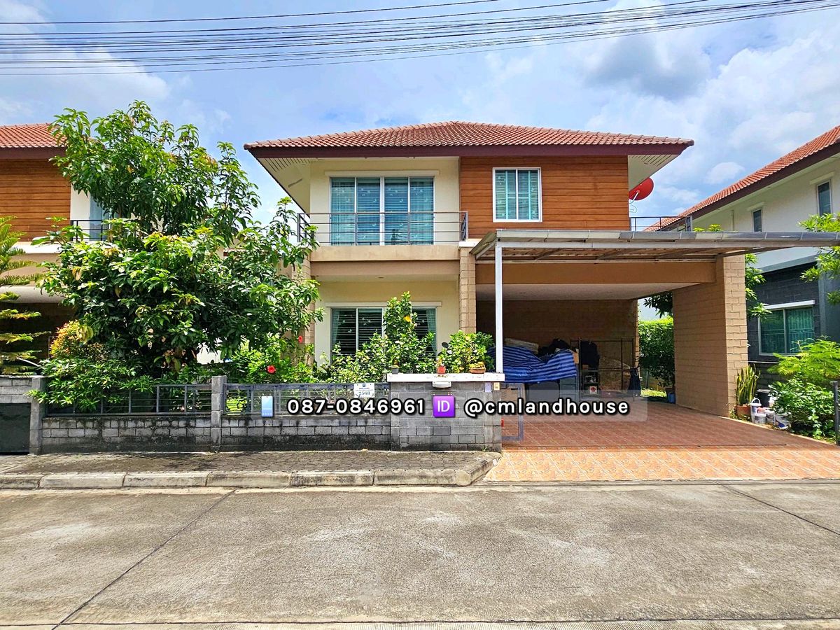 ขายบ้านเชียงใหม่ : บ้านสวยแถมเฟอร์นิเจอร์ครบ ซีรีนพาร์ค สันกำแพง ติดถนนสันกำแพงสายใหม่ ใกล้แยกสันกลาง 2 กม. เข้าเมือง 6 กม.