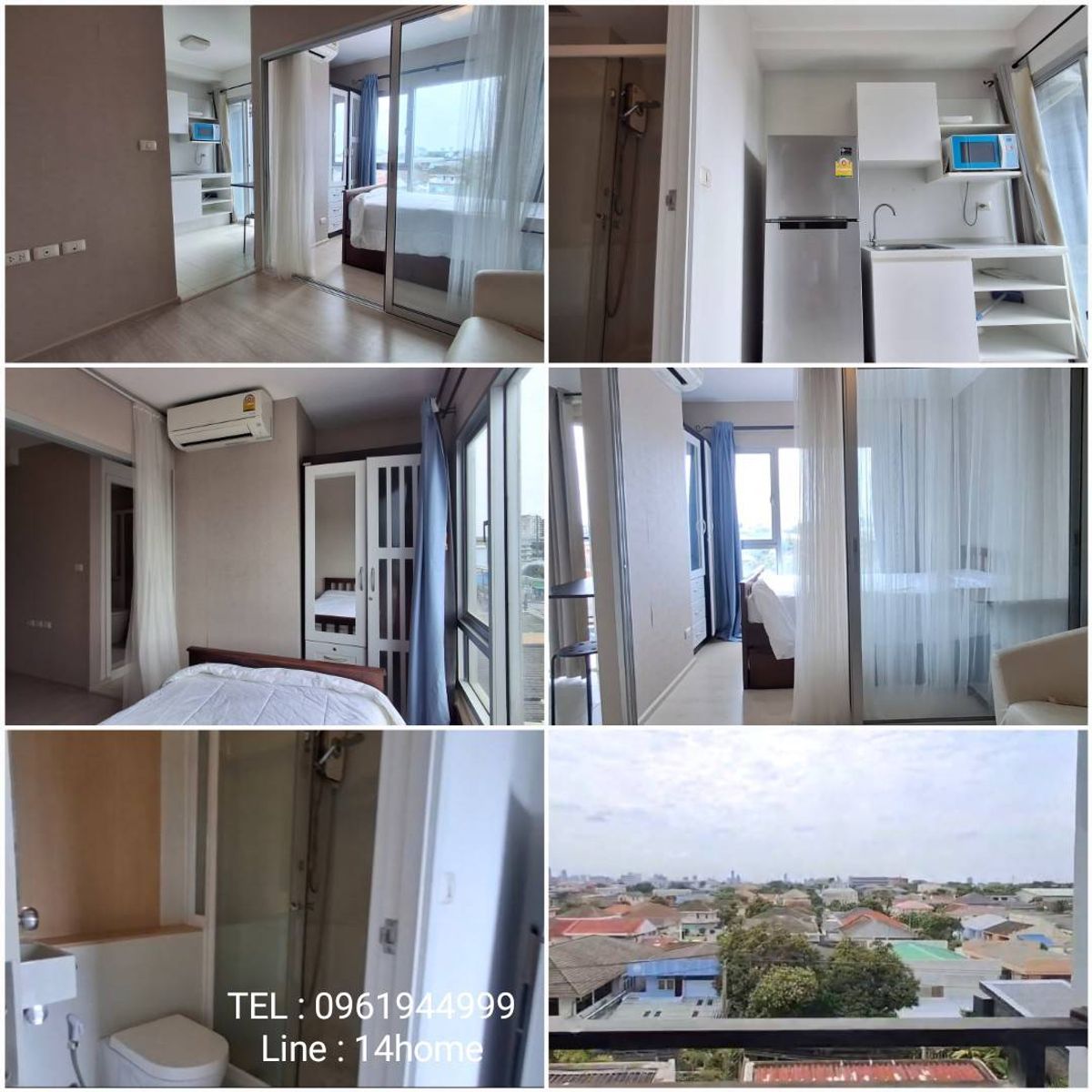 For RentCondoRama 2, Bang Khun Thian : Condo for rent, Plum Rama 2, Phase 1 Building C, Floor 5, Room 23, sqm. Village view for rent only 6,000 baht.