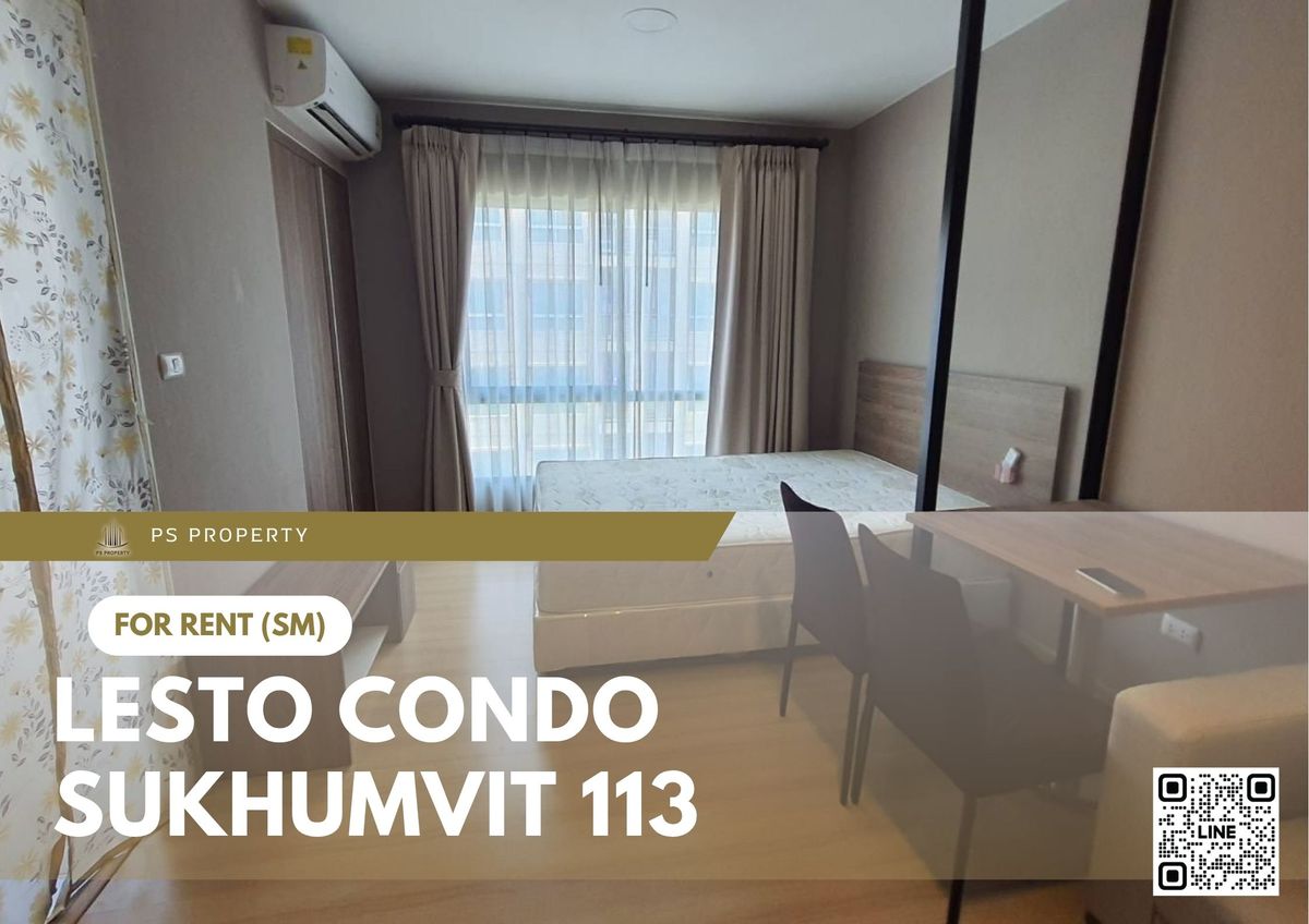 ให้เช่าคอนโดสมุทรปราการ สำโรง : ให้เช่า 📍 Lesto Condo Sukhumvit 113 - Samrong Station 📍 เฟอร์นิเจอร์ และ เครื่องใช้ไฟฟ้าครบ ใกล้ BTS สำโรง
