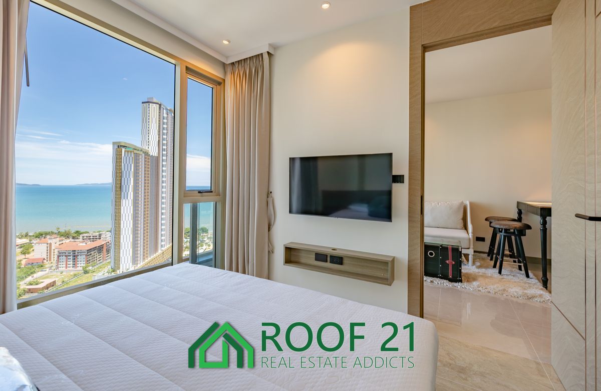 ให้เช่าคอนโดพัทยา บางแสน ชลบุรี สัตหีบ : Sea view unit for rent at The riviera Ocean drive 1 bedroom 1bathroom 