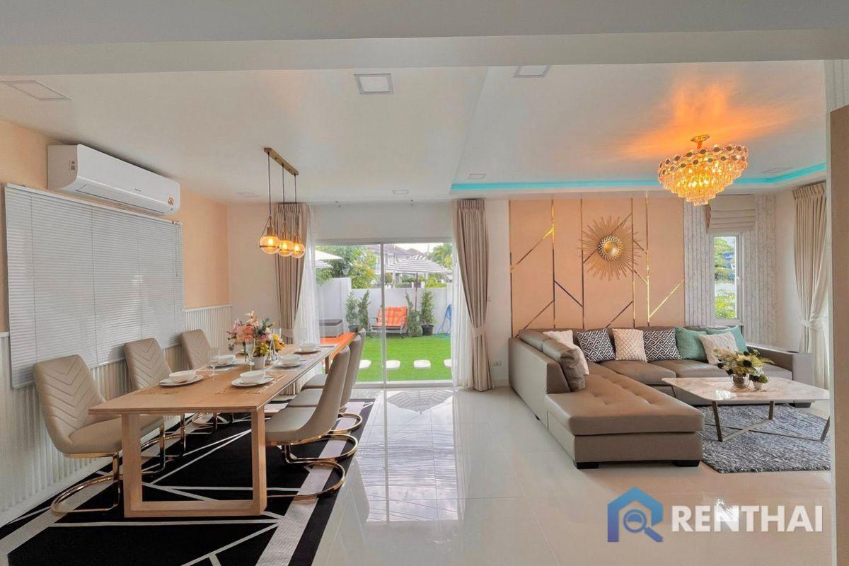 ขายบ้านพัทยา บางแสน ชลบุรี สัตหีบ : สำหรับ ขาย บ้าน 3 ห้องนอน ที่ Baan Pruksa Nara Jomtien