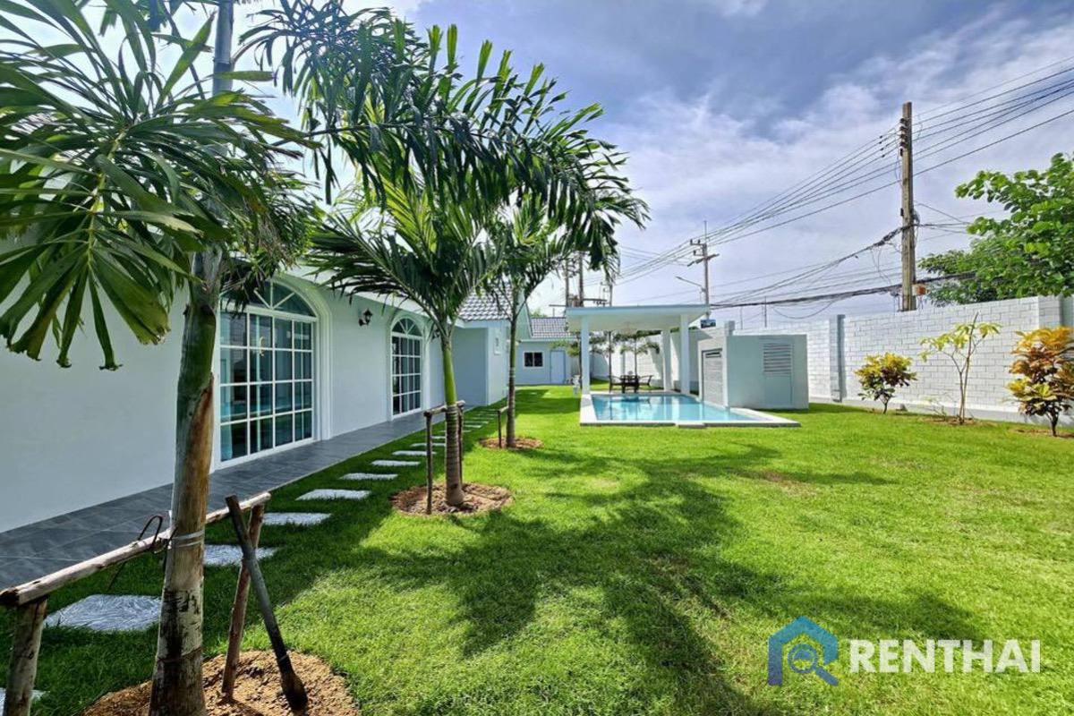 For SaleHousePattaya, Bangsaen, Chonburi : Newly renovated single-storey house with private pool.