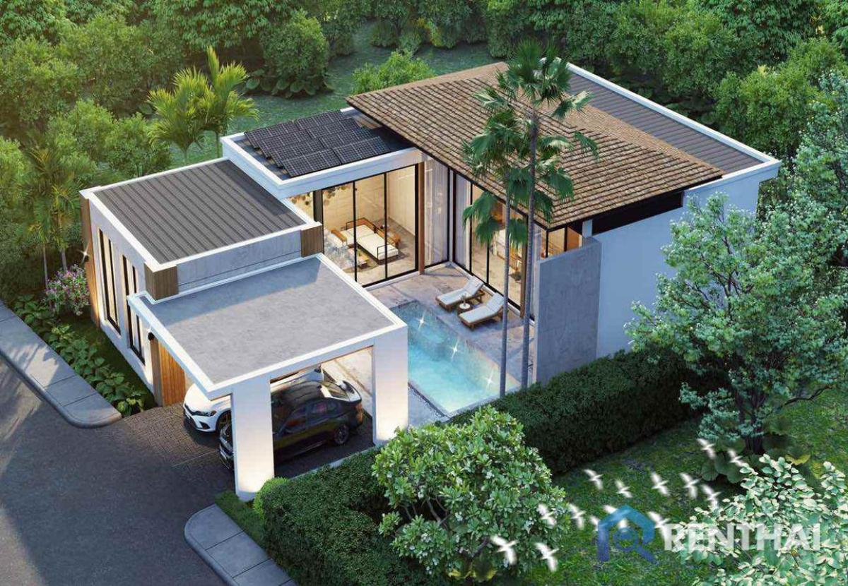 For SaleHousePattaya, Bangsaen, Chonburi : Pre sale price 29 Mb Luxury villa near Jomtien Beach.