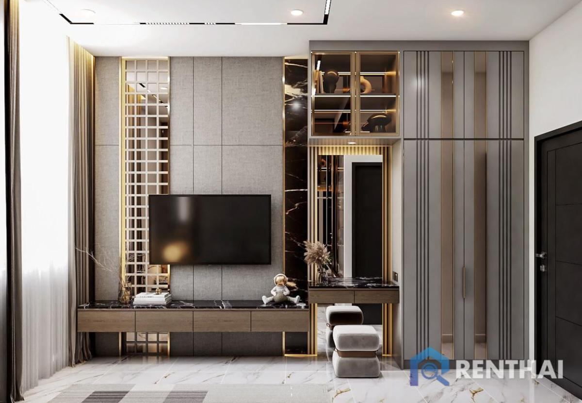 For SaleHousePattaya, Bangsaen, Chonburi : Pre sale price 29 Mb Luxury villa near Jomtien Beach.