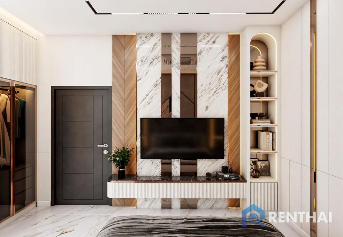 For SaleHousePattaya, Bangsaen, Chonburi : Pre sale price 29 Mb Luxury villa near Jomtien Beach.