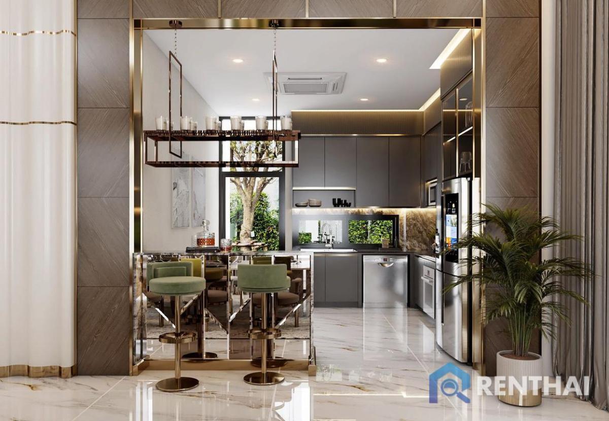 For SaleHousePattaya, Bangsaen, Chonburi : Pre sale price 29 Mb Luxury villa near Jomtien Beach.