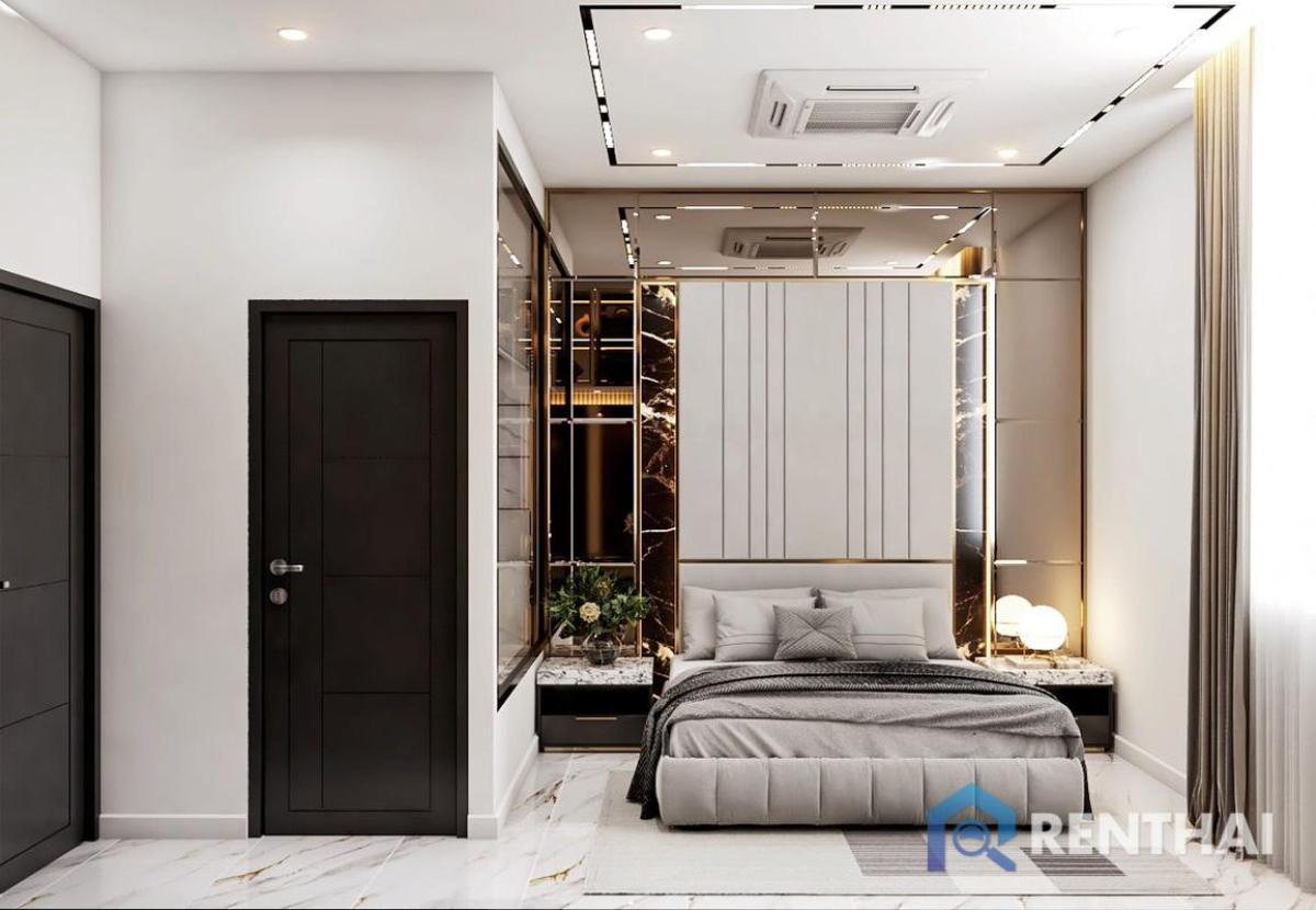 For SaleHousePattaya, Bangsaen, Chonburi : Pre sale price 29 Mb Luxury villa near Jomtien Beach.