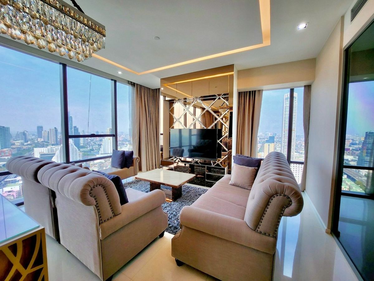 For RentCondoSathorn, Narathiwat : The Bangkok Sathorn (For rent) 2 Bed 2 Bath. Useable area 129 Square meter. (Ready to move in) *Rental 120,000 THB per month.  #CODE1638