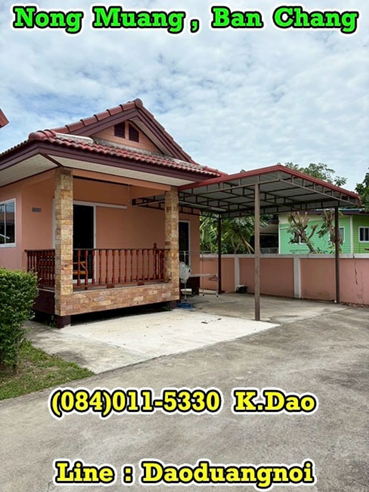 For RentHouseRayong : +++ 4,500 BAHT/Month +++ Nong Muang, Ban Chang *** House for Rent