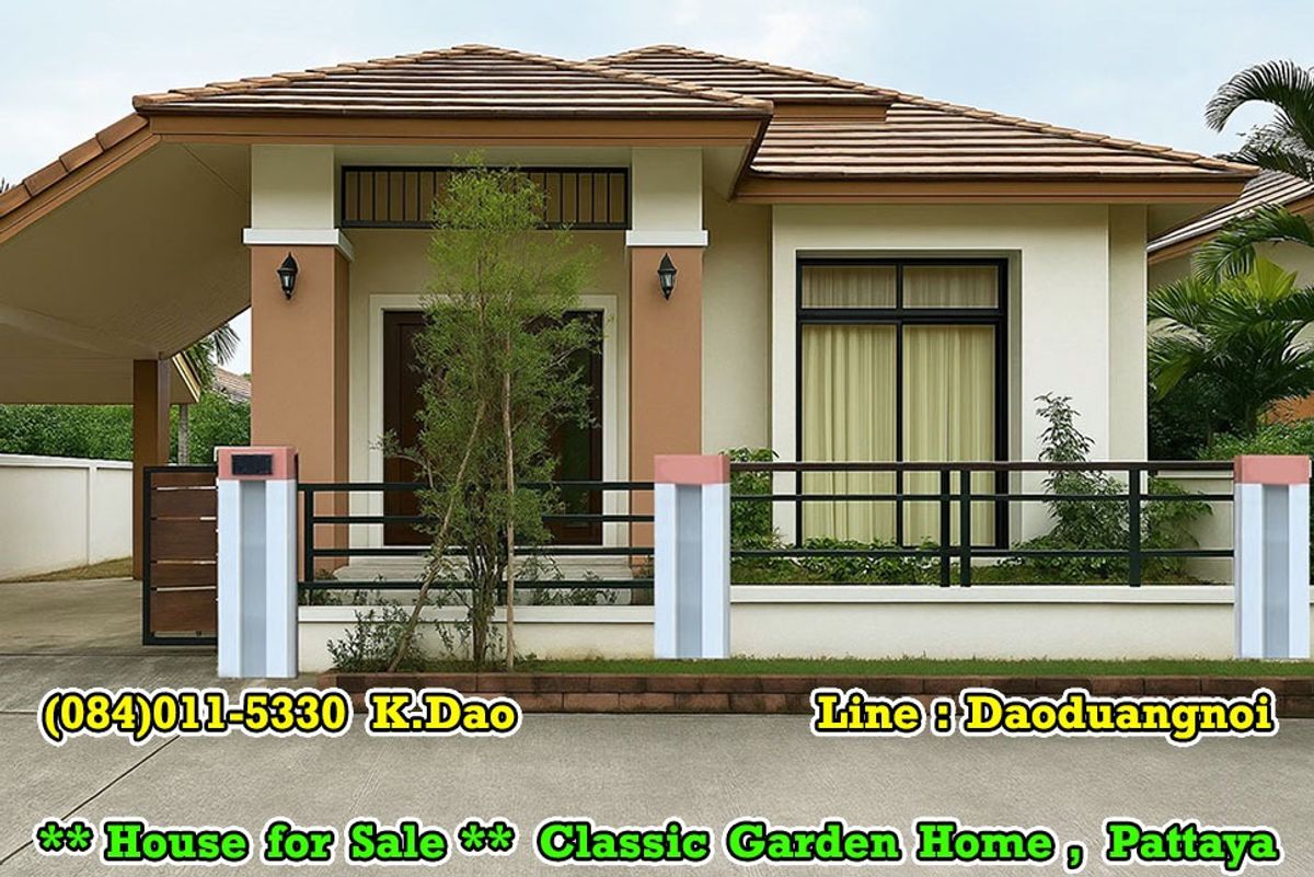 ขายบ้านพัทยา บางแสน ชลบุรี สัตหีบ : #Classic Garden Home, Pattaya *** House for Sale ***