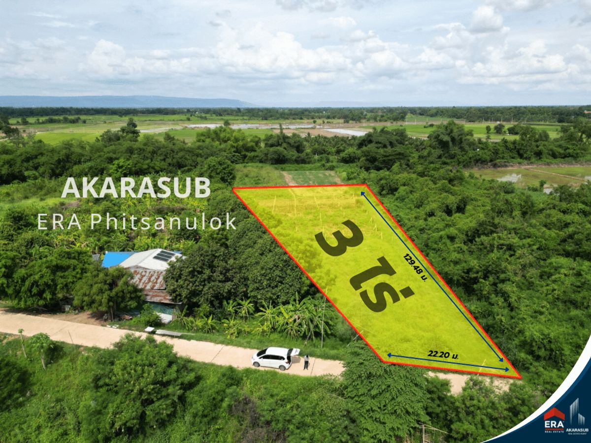 ขายที่ดินพิษณุโลก : ขายที่ดินทำเกษตร บ้านสวน 3ไ่ร่ บึงพระ ใกล้วิทยาลัยสงฆ์พุทธชินราช