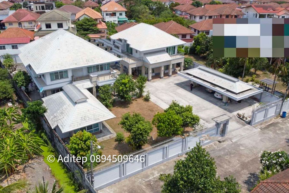 ขายบ้านบางแค เพชรเกษม : ขายคฤหาสน์หรู 2 หลัง + เรือนรับรอง บนพื้นที่ 418 ตร.วา 9 ห้องนอน 9 ห้องน้ำ 5 ที่จอดรถ หมู่บ้านเพชรเกษม 3 ซอยเพชรเกษม 94 – ทำเลศักยภาพ ถนนพุทธมณฑลสาย 2 ที่สุดแห่งความไพรเวทเพื่อครอบครัวใหญ่