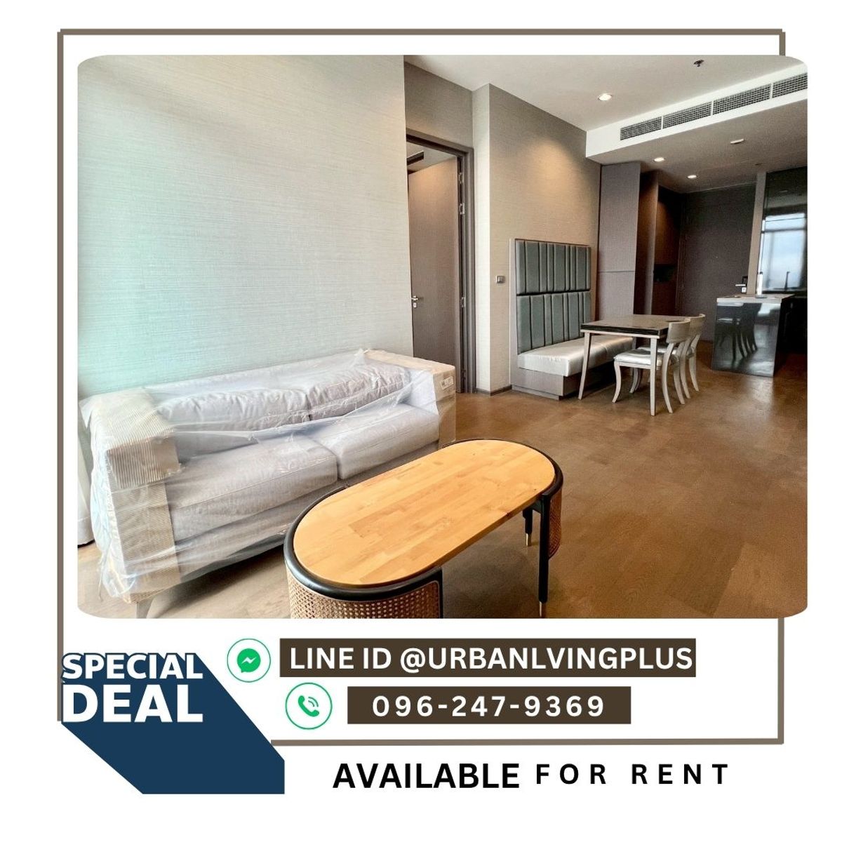 CondoSathorn, Narathiwat : ( U20250702300 ) Tel/Line 096-2479369 , FOR RENT/SELL  The Diplomat Sathorn , 3 bedrooms, 2 bathrooms, 86 Sq.M. furnished, Never rented, Special Deal!!
