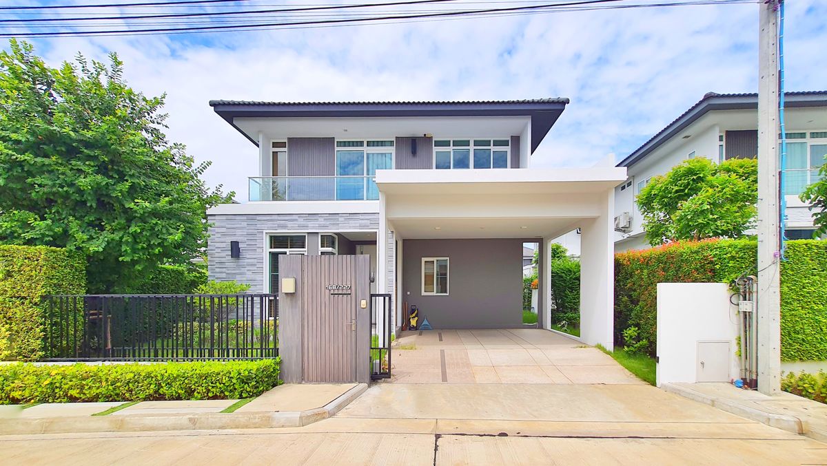 For SaleHouseRama5, Ratchapruek, Bangkruai : Single house for sale 68.7 sq. Wah. Usable area 185 sqm. 4 Bedrooms, 4 bathrooms, new condition, the owner is very little.