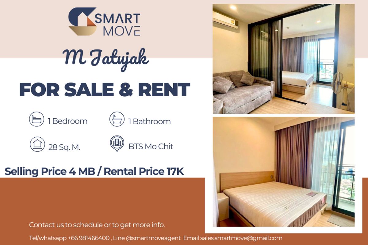 CondoSapankwai,Jatujak : 🔥 For Sale - Rent !!🔥 Code C20250600061..........M Jatujak, 1 bedroom, 1 bathroom, East Facing, high floor 30++, furnished, ready to move in, Special Deal!!📣📣