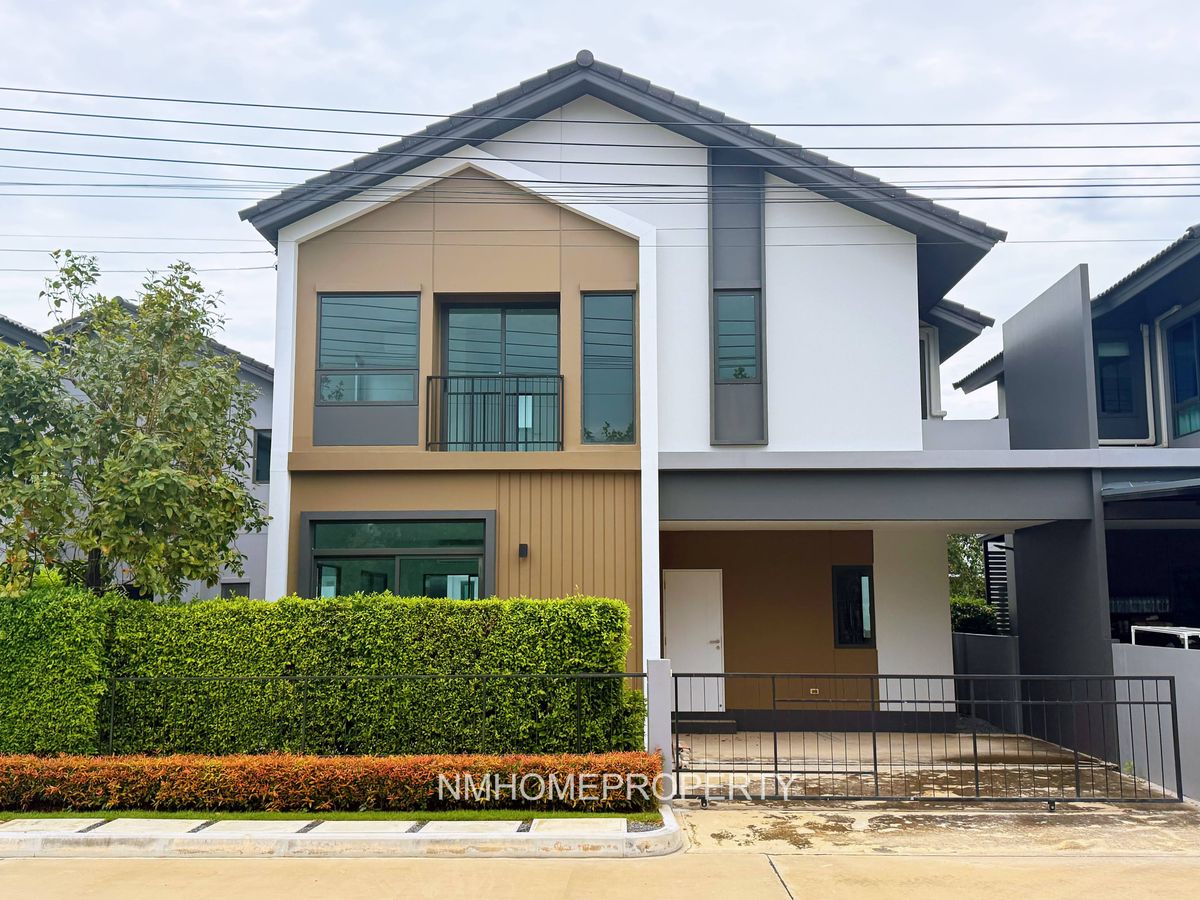 ขายนนทบุรี บางใหญ่ บางบัวทอง : อณาสิริ ราชพฤกษ์ 346 บ้านมือ2 สภาพมือ1 วิวหน้าสวน หน้าบ้านไม่ชนใคร +ฟรีแอร์ทุกห้อง 5ตัว ยี่ห้อsamsung สภาพใหม่ 