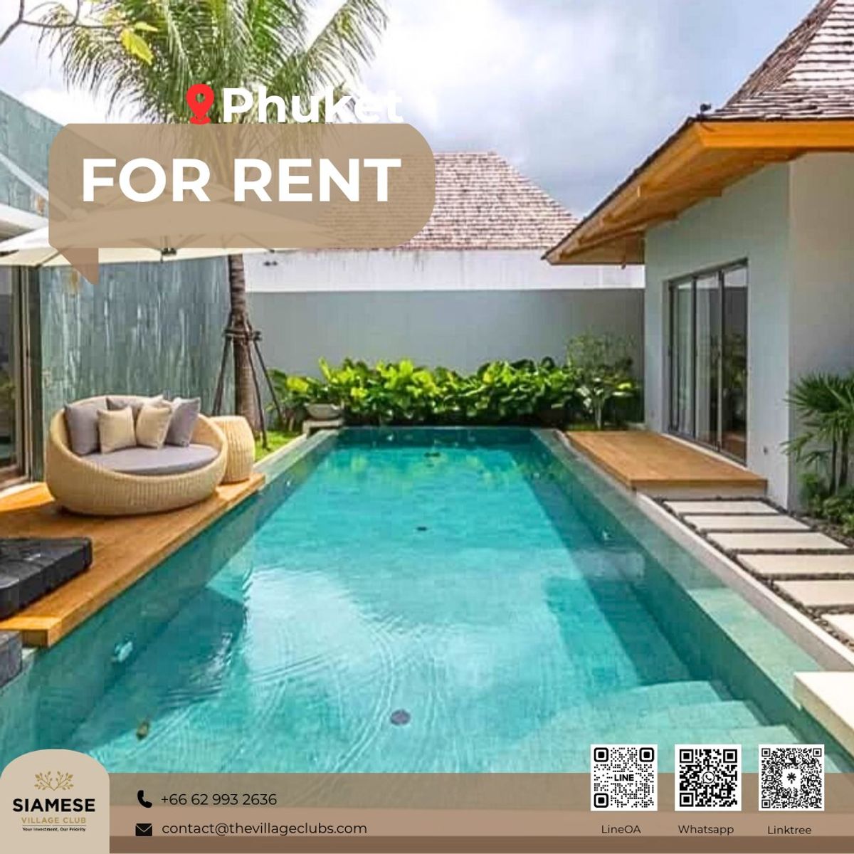 ให้เช่าภูเก็ต : Private Pool Villa for Rent in Phuket 🌴