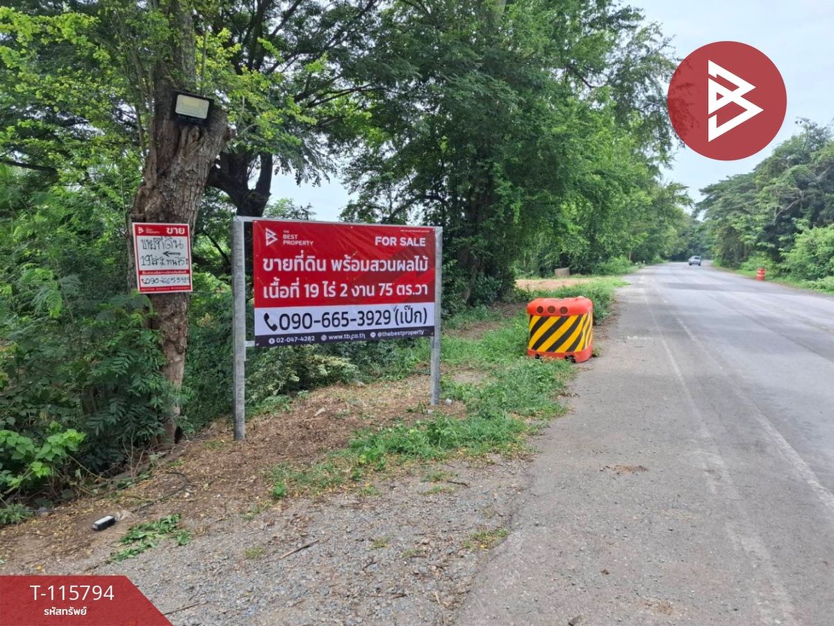 For SaleLandSuphan Buri : Land for sale in an area of ​​19 rai 2 ngan 75 sq.w., two brothers and sisters, Suphanburi