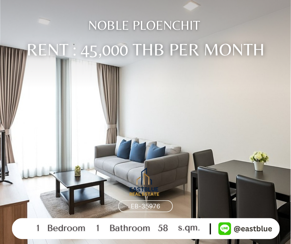 ให้เช่าคอนโดวิทยุ ชิดลม หลังสวน : ✨ ให้เช่าคอนโดหรู Noble Ploenchit ใกล้ BTS เพลินจิต เพียง 40,000 บาทต่อเดือน! ✨