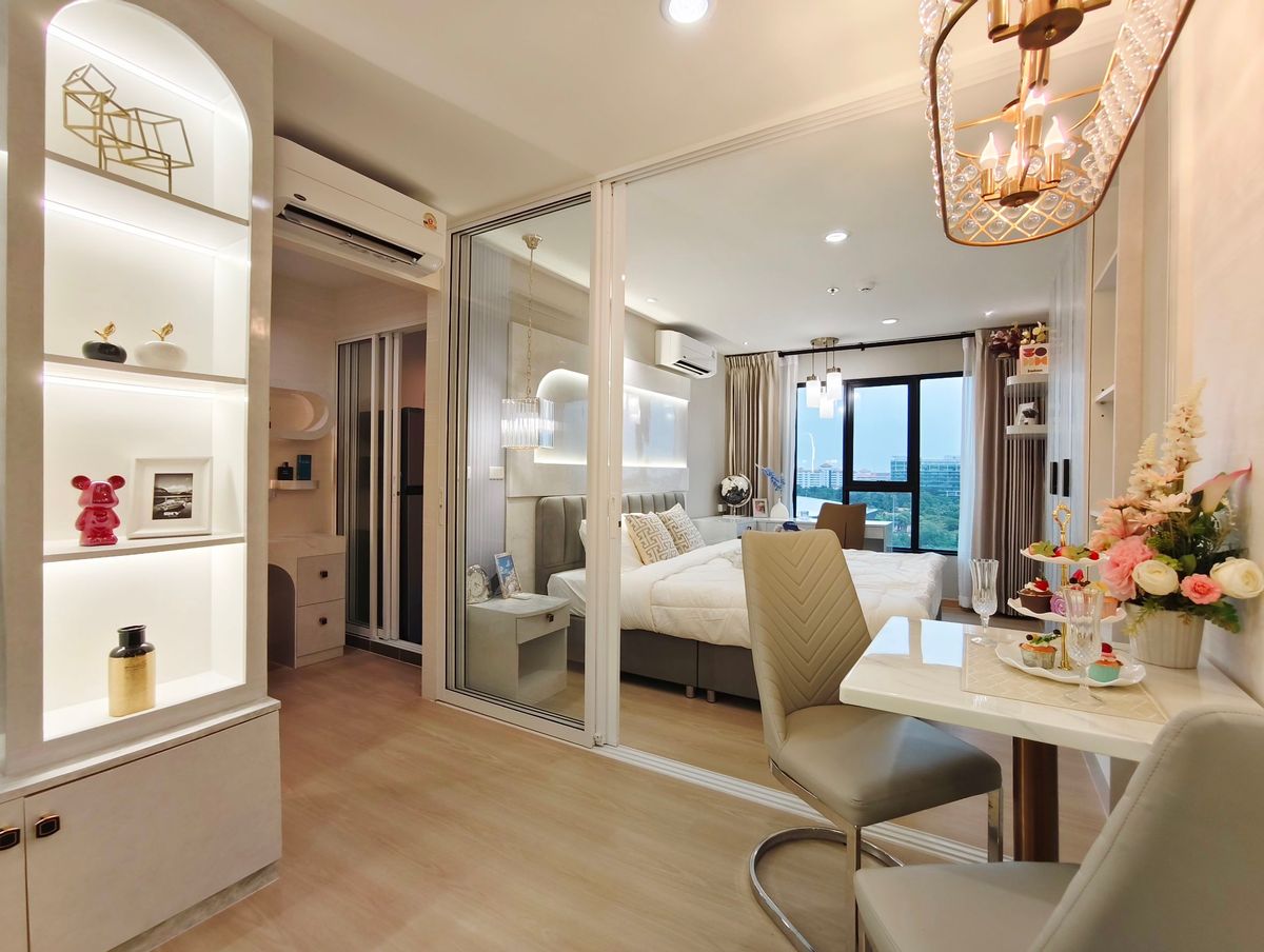 For RentCondoPathum Thani,Rangsit, Thammasat : Owner for rent Terra Resident L Condo for rent, attached to Thammasat University fence. Thammasat Hospital