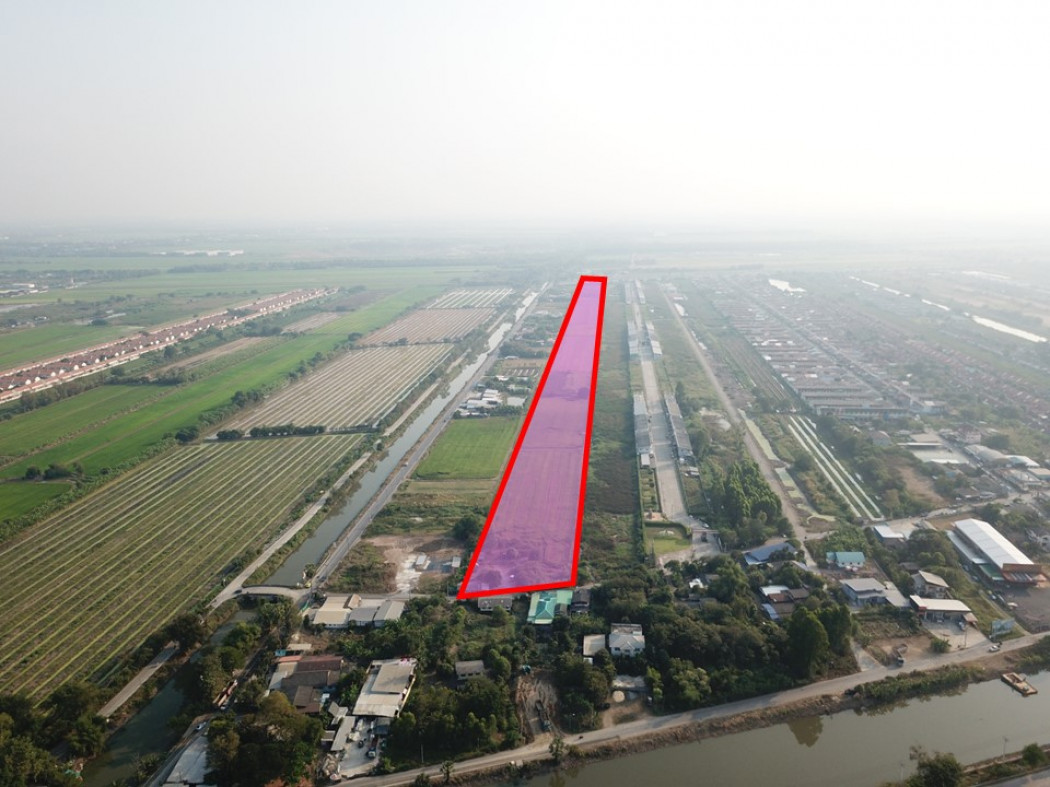 ขายที่ดินปทุมธานี รังสิต ธรรมศาสตร์ : ขาย ที่ดิน คลอง 9 ขนาด 47 ไร่ 3 งาน ใกล้ถ.รังสิต-นครนายกแค่ 600 ม. CC