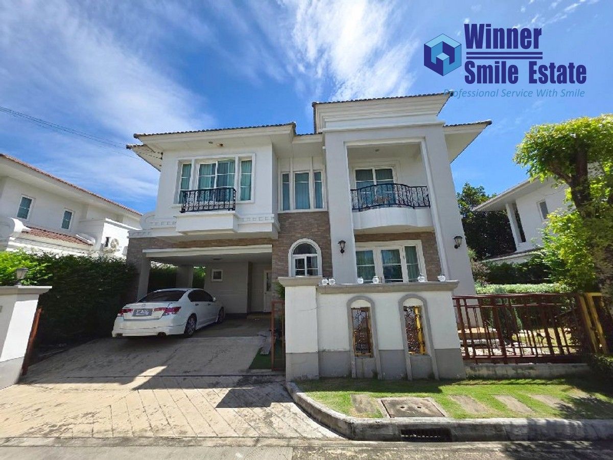 For RentHouseLadkrabang, Suwannaphum Airport : For rent, 2-storey single house, Casa Grand On Nut-Wongwaen, with furniture, near Mega Bangna