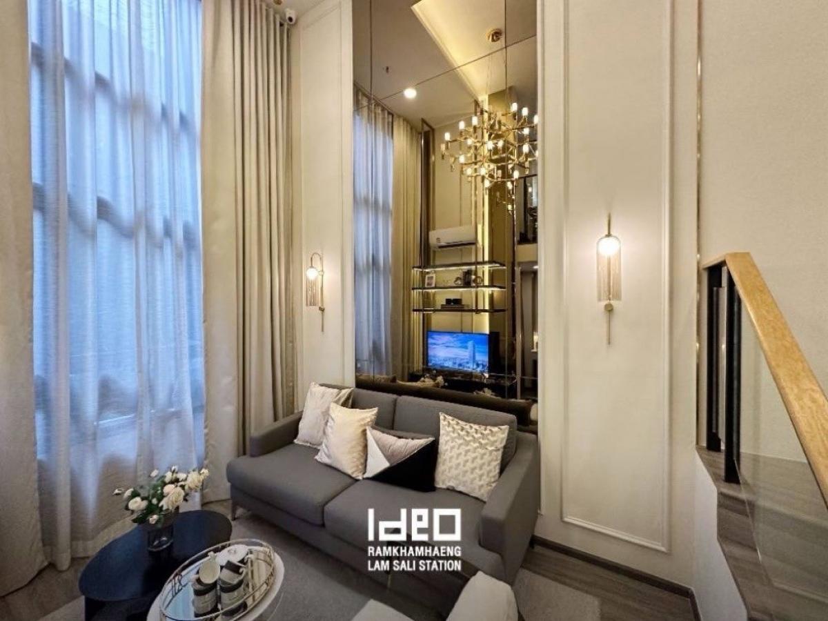 ขายดาวน์คอนโดเสรีไทย-นิด้า : 🔥 ขายดาวน์ ห้อง Rare Item Hybrid คอนโด Ideo Ramkamhaeng-Lamsali Station ลำสาลี 2 Bed 1 Bath 47 ตร.ม ราคา 4.35 ล้านบาท! ชั้นสูง