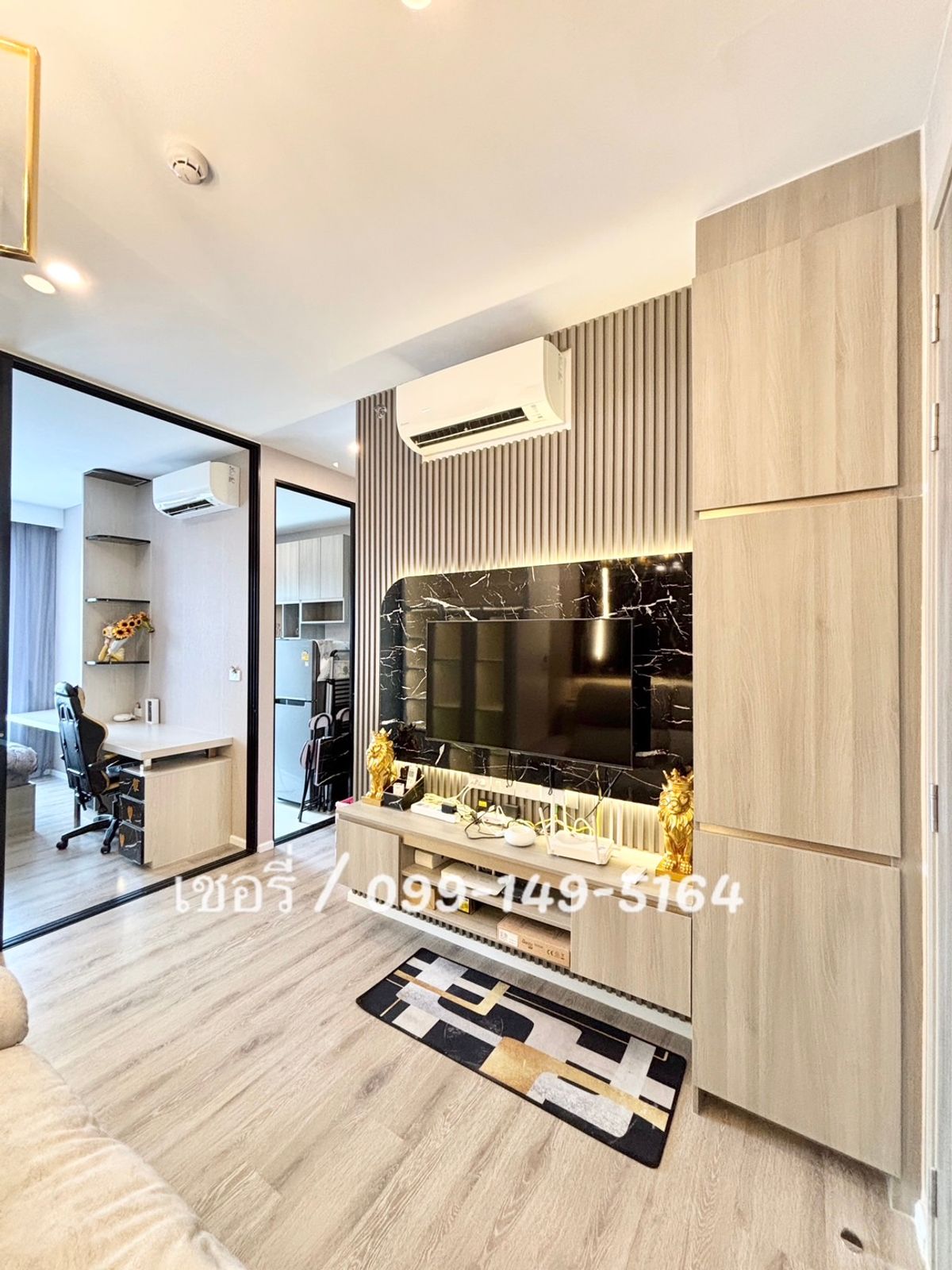 ให้เช่าคอนโดสมุทรปราการ สำโรง : เช่า/ขาย Knightsbridge Sukhumvit - Theparak ห้องมุมสวยมาก บิ้วอินจัดเต็ม ไม่เคยปล่อยเช่า เฟอร์นิเจอร์ครบๆ MRTทิพวัล BTSสำโรง ส่วนกลางจัดเต็ม / โทร 099-149-5164