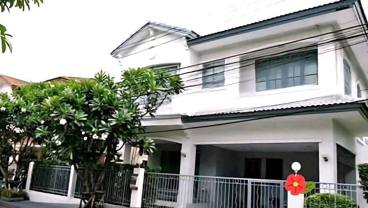 For RentHouseSamut Prakan,Samrong : 2 -storey detached house for rent in an area of ​​60 sq.w. Manthana /Srinakarin, near Mega Bangna
