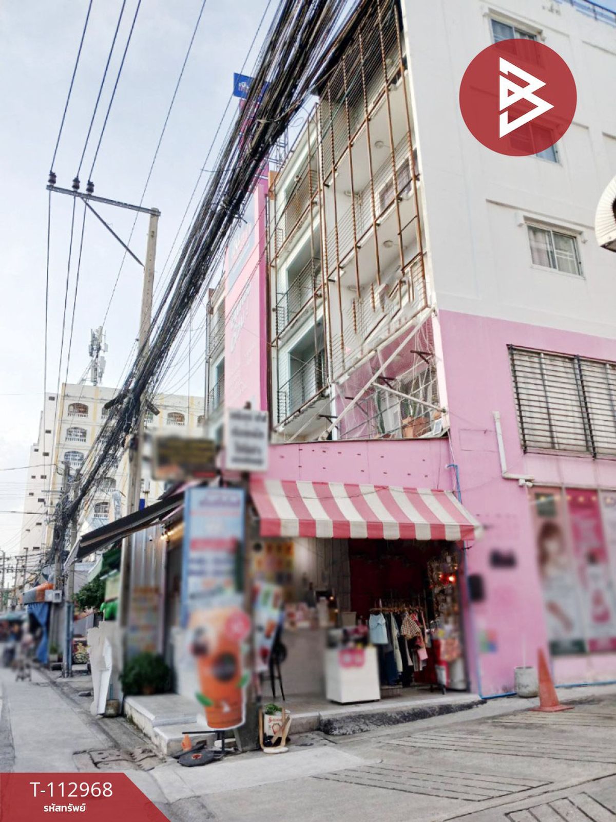 For SaleShop HouseLadkrabang, Suwannaphum Airport : 5 -story commercial building for sale with business Soi Srinakarin 42, Bangkok near the train
