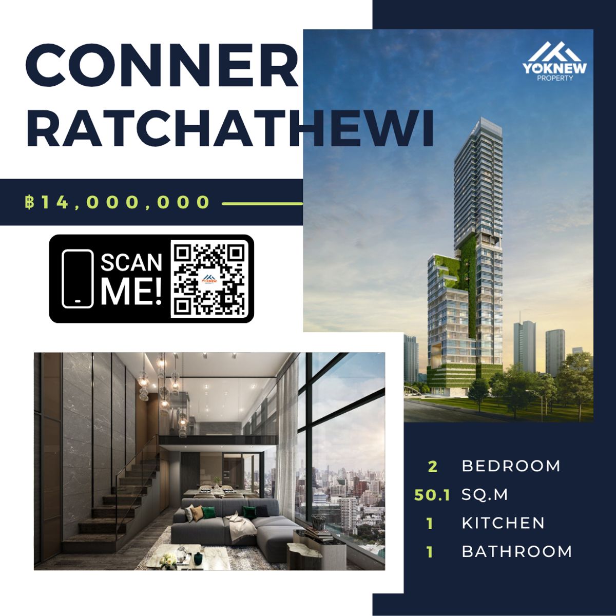 For SaleCondoRatchathewi,Phayathai : 🚨 Rare Item in the heart of Ratchathewi!   📍 Walk to BTS for just a few steps‼ ️ 🎯 Ready to stay - ready - ready to transfer 🏢 Conner Ratchathewi
