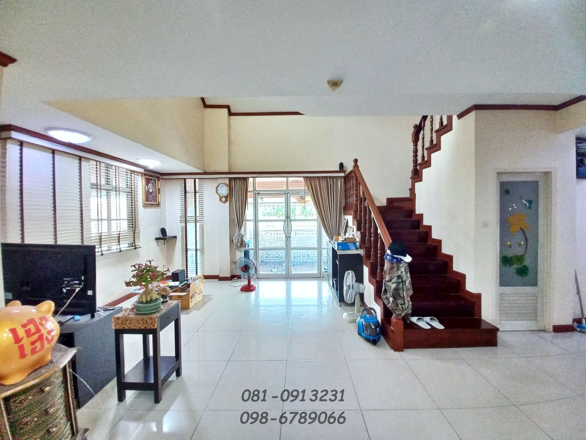 For SaleHouseNawamin, Ramindra : For sale, single house, on the main road, along Khlong Song, near the BTS Pink Line, Sarasas Witaed Nimit Mai School