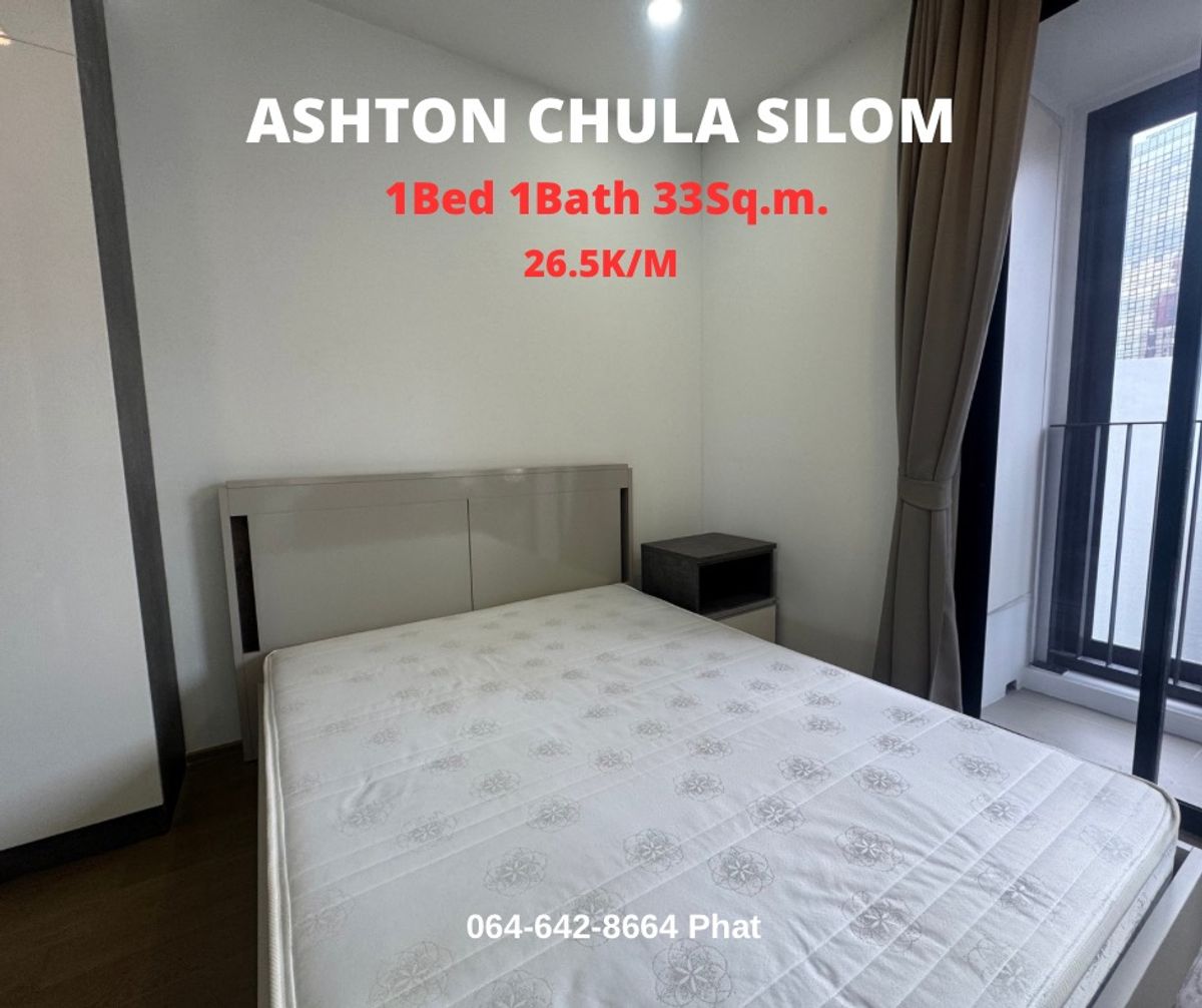 For RentCondoSiam Paragon ,Chulalongkorn,Samyan : For Rent Ashton Chula Silom1bed 1Bath 32SQ.M. 26.5K/MCONTACT 0646428664 (Phat)
