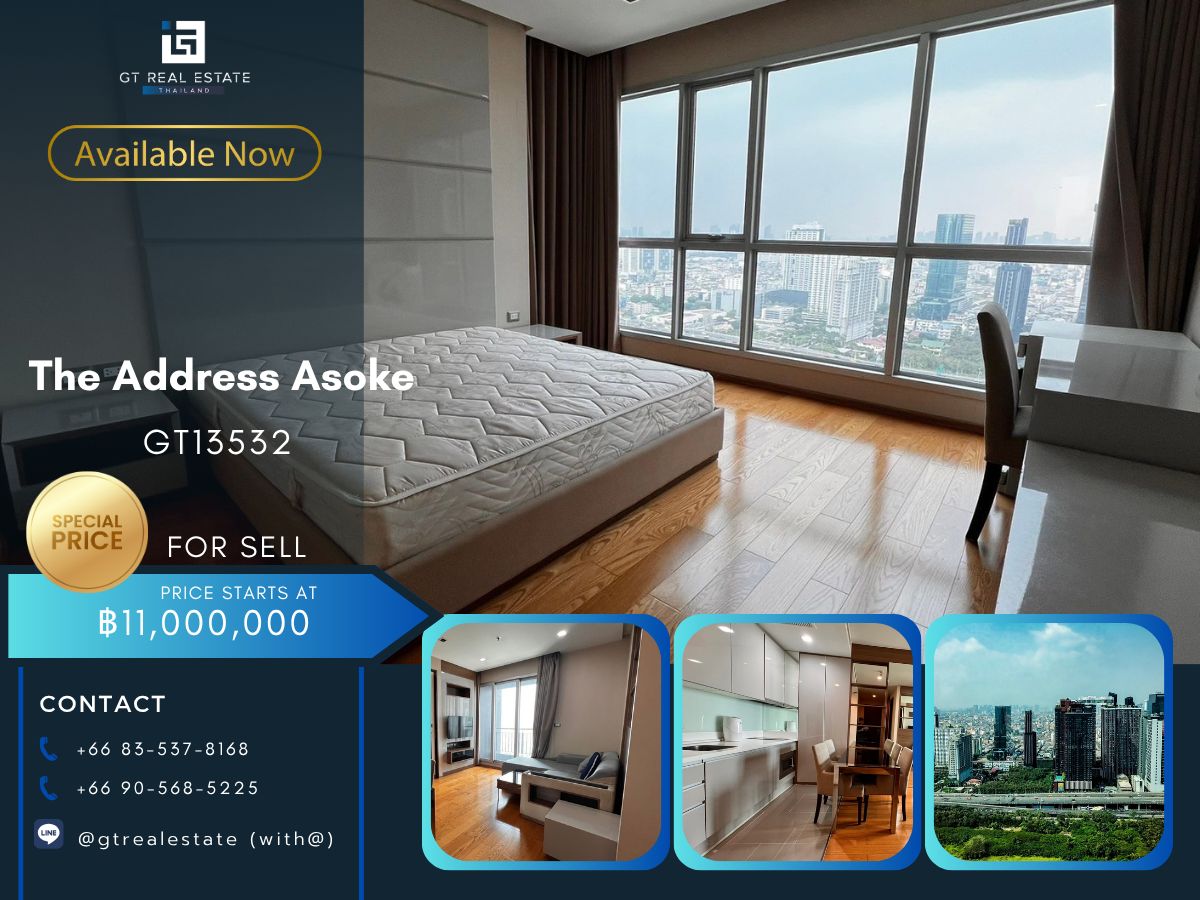 ขายคอนโดพระราม 9 เพชรบุรีตัดใหม่ RCA : คอนโด The Address Asoke เดินทางสะดวก ใกล้รถไฟฟ้าบีทีเอส มีรถรับส่ง ห้องสวย เฟอร์นิเจอร์ครบ พร้อมขาย!!