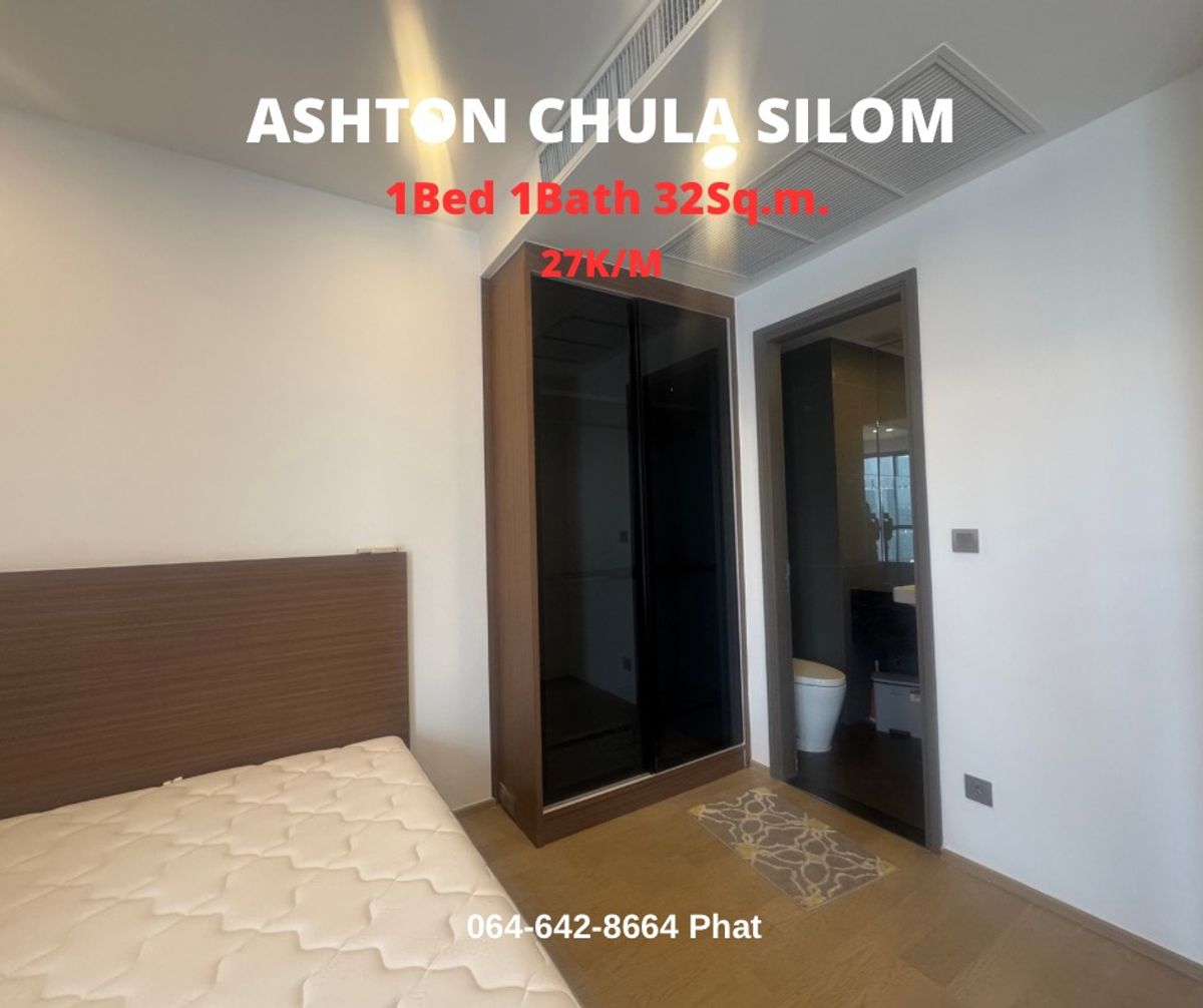 For RentCondoSiam Paragon ,Chulalongkorn,Samyan : For Rent Ashton Chula Silom1bed 1Bath 32SQ.M. 27K/MCONTACT 0646428664 (Phat)