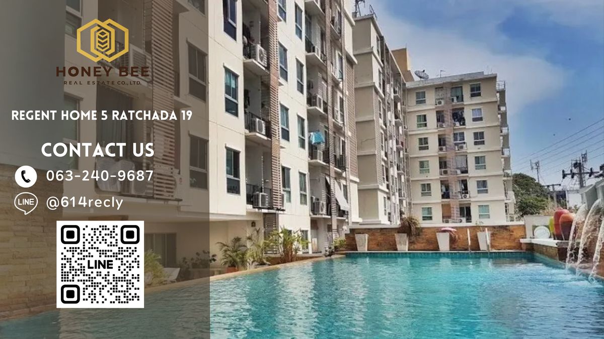 For SaleCondoRatchadapisek, Huaikwang, Suttisan : 📣 [For Sale] Urgent sale !! Regent Home 5 Ratchada 19 Condo, Decorated in a very good condition, beautiful room 🔥