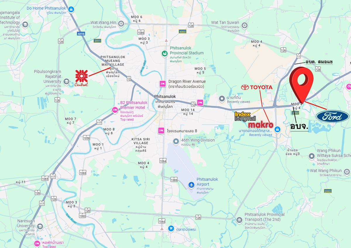 ขายที่ดินพิษณุโลก : ที่ดินสวย ต.สมอแข อ.เมืองพิษณุโลก ติดถนนสาธารณะสองด้าน