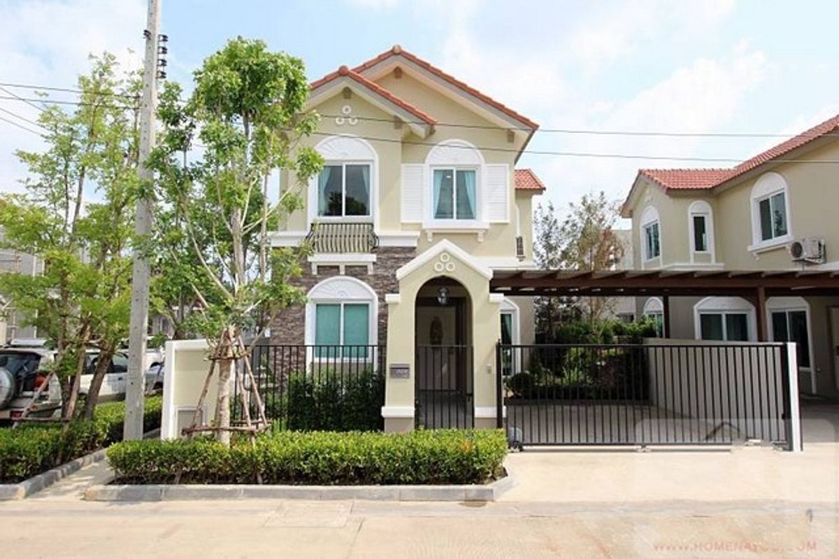 ให้เช่าสมุทรปราการ สำโรง : HR2658ให้เช่าบ้านแฝด 2 ชั้น หมู่บ้านเมลิโซ่ พาร์ค ศรีนครินทร์-หนามแดง พร้อมอยู่ ใกล้เมกาบางนา