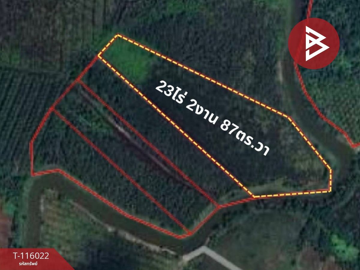 For SaleLandTrat : Land for sale in an area of ​​23 rai 2 ngan 87 sq.w. Sai Sai Trat