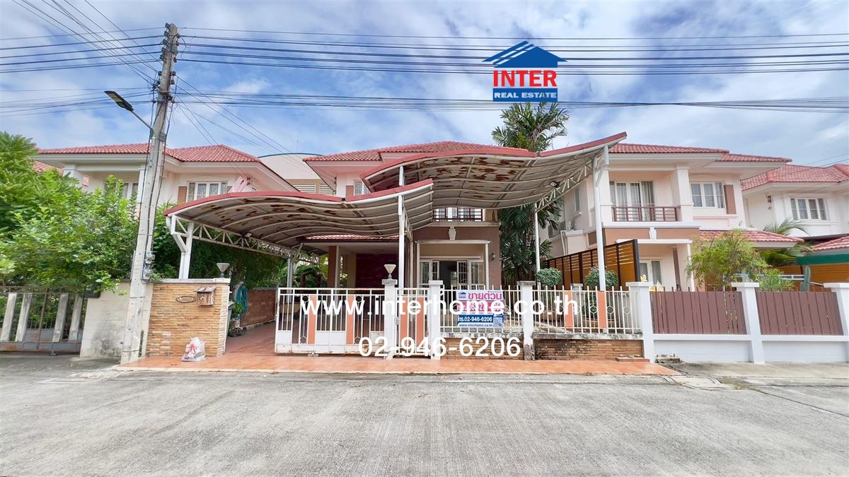 ขายบ้านมหาชัย สมุทรสาคร : บ้านเดี่ยว 2 ชั้น 52.8 ตร.ว. หมู่บ้านนาราวัลย์-เอกชัย ใกล้ ร.ร.สารสาสน์บางบอน ถนนเอกชัย ถนนพระราม2 เมืองสมุทรสาคร สมุทรสาคร